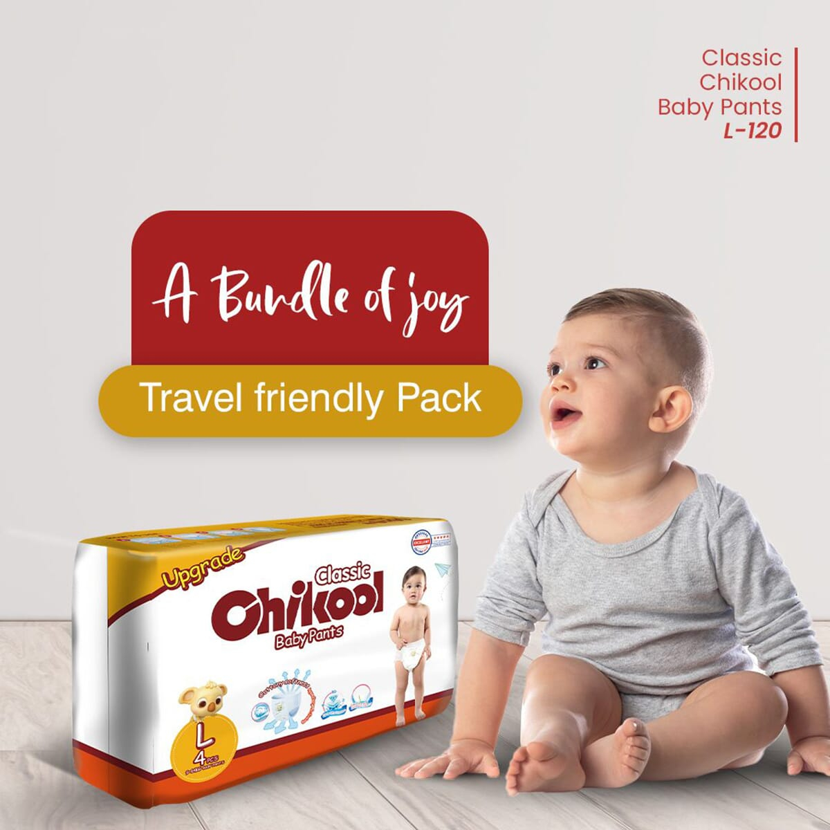 Classic Chikool Baby pants Bundle L 120pc (4pcx30)