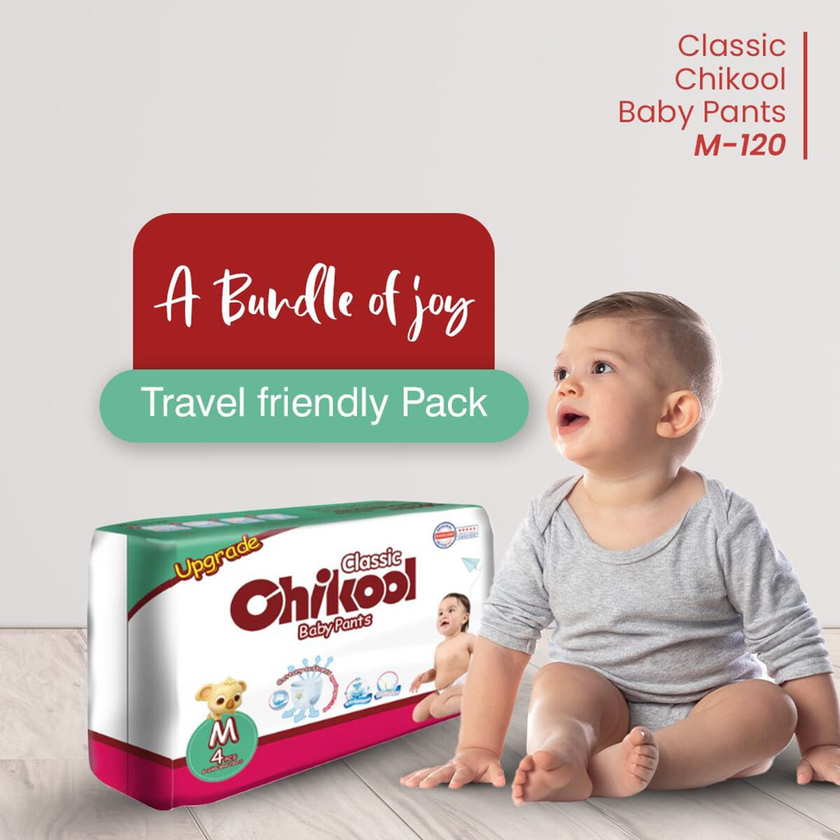 Classic Chikool Baby pants Bundle M 120pc (4pcx30)