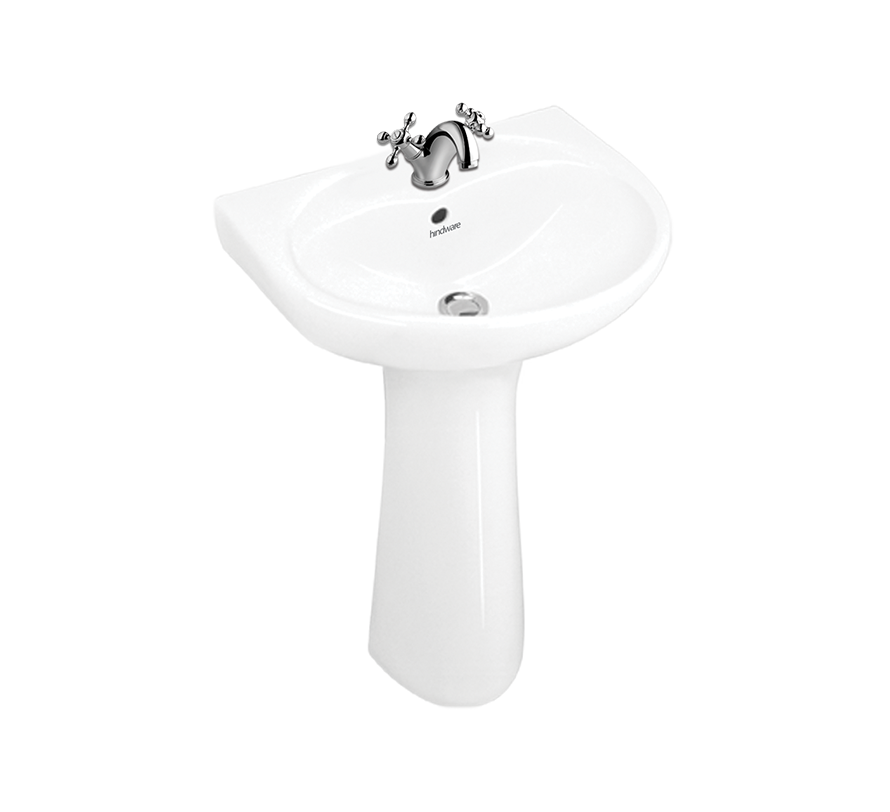 Hindware Cleo 10012 Pedestal Wash Basin 50 × 40 × 82 cm