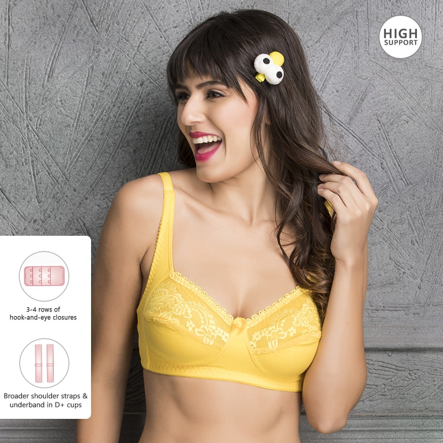 Clovia Cotton Non-Padded Non-Wired Plus Size Bra BR1053R02