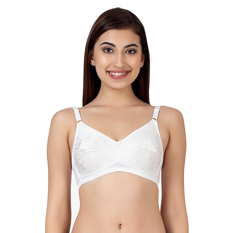 Clovia Non-Padded Non-Wired Self-Design Plus Size T-shirt Bra BR1123R18