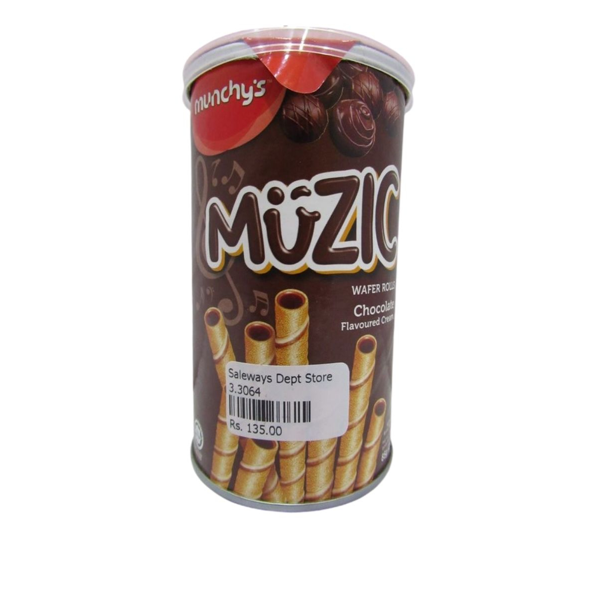 Munchy Muzic Wafer Rolls Chocolate 85g