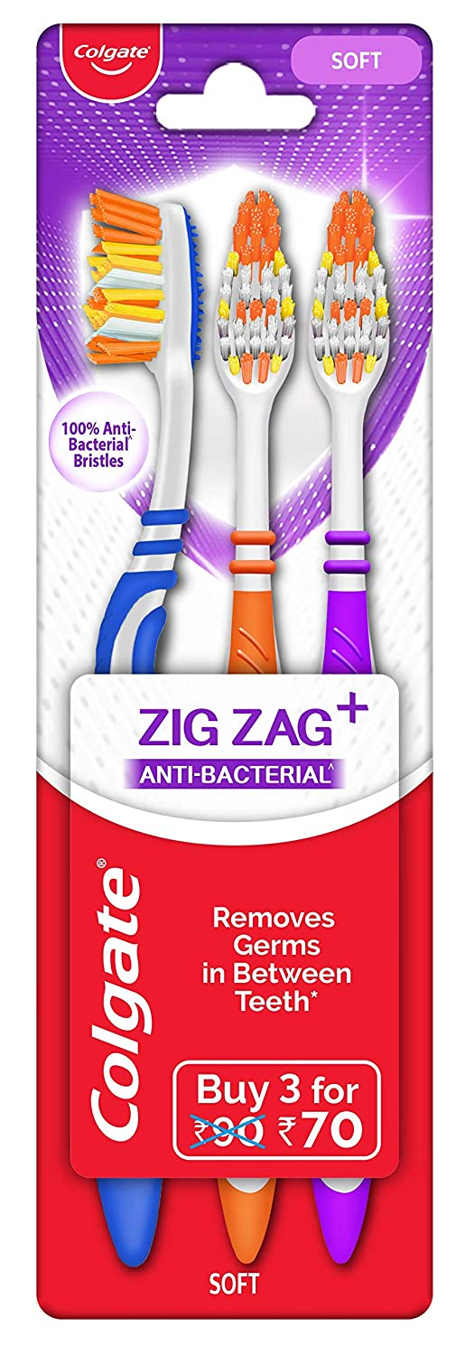 Colgate ZigZag Toothbrush - Soft (Buy 2 Get 1)