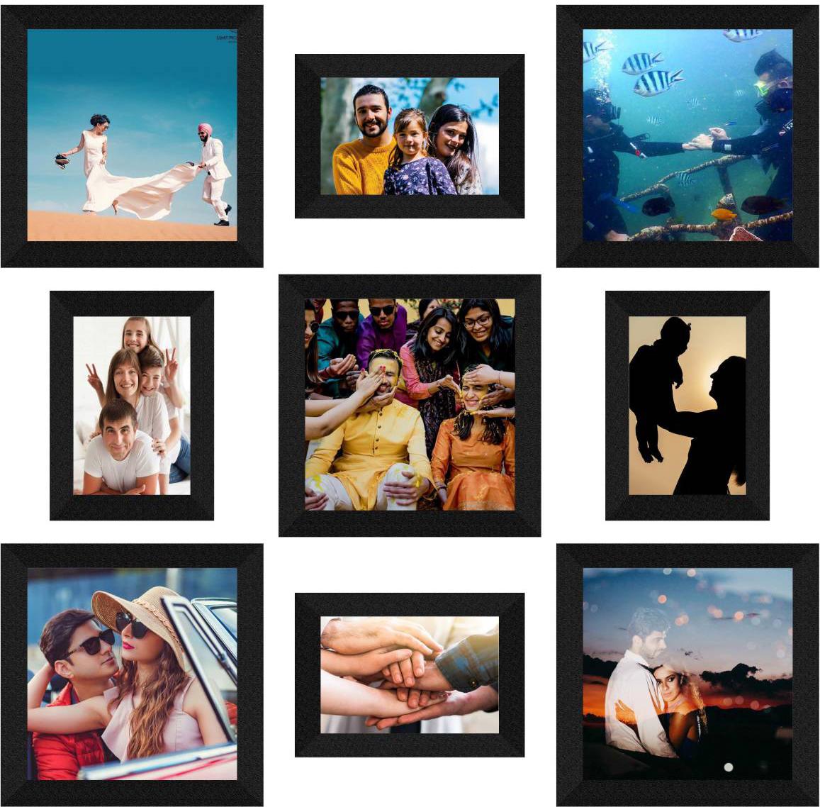 Set Of 9 Stylish Picture Frame