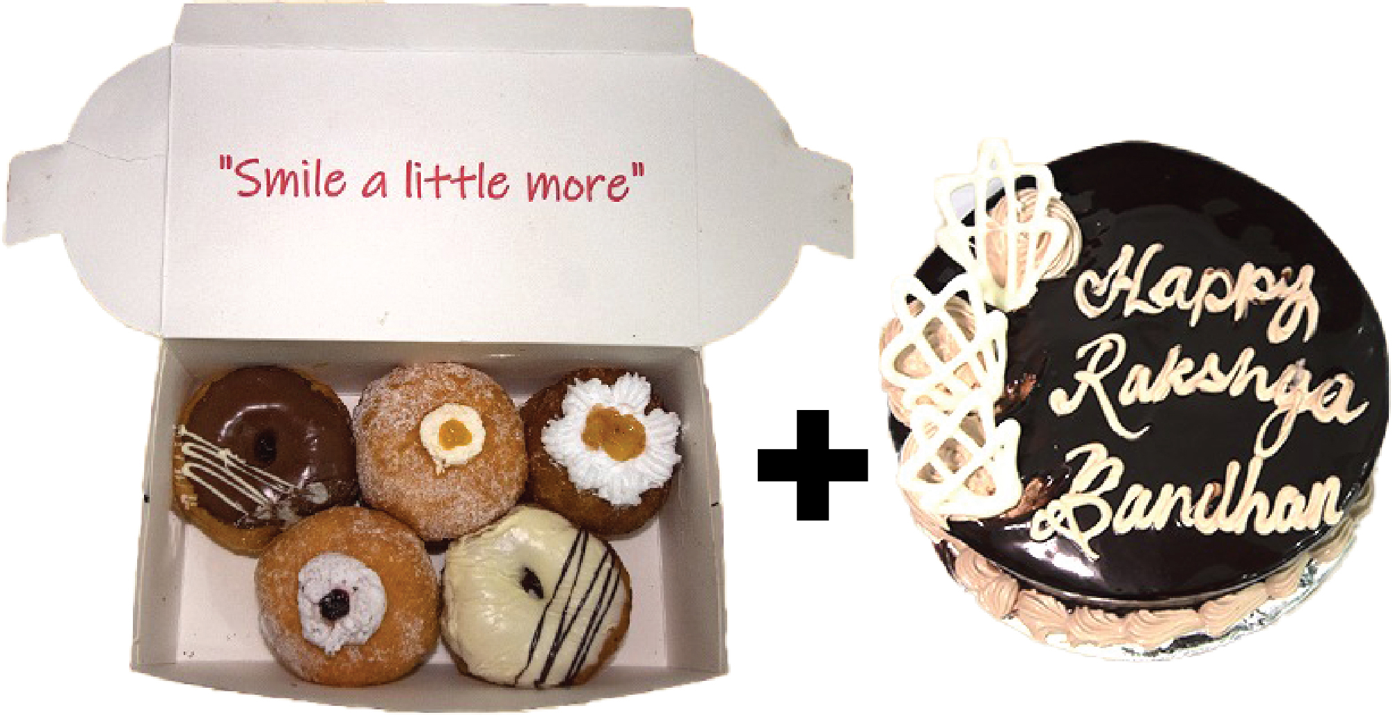 Combo Eggless Mini Doughnut & Chocolate cake (Rakshya Bandhan Special)