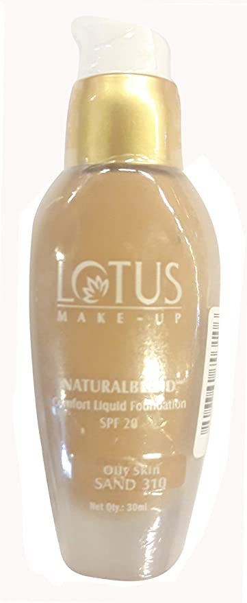 Lotus Naturalblend Comfort Liquid Foundation SPF 20 Sand 310 (Oily Skin) 30ml Pack