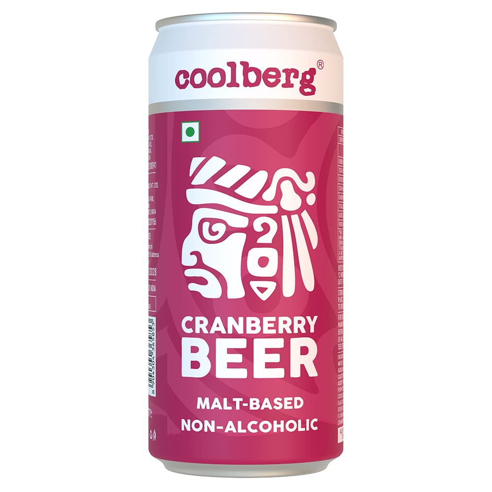 Coolberg Non Alcoholic Beer - Cranberry, 300 ml Can