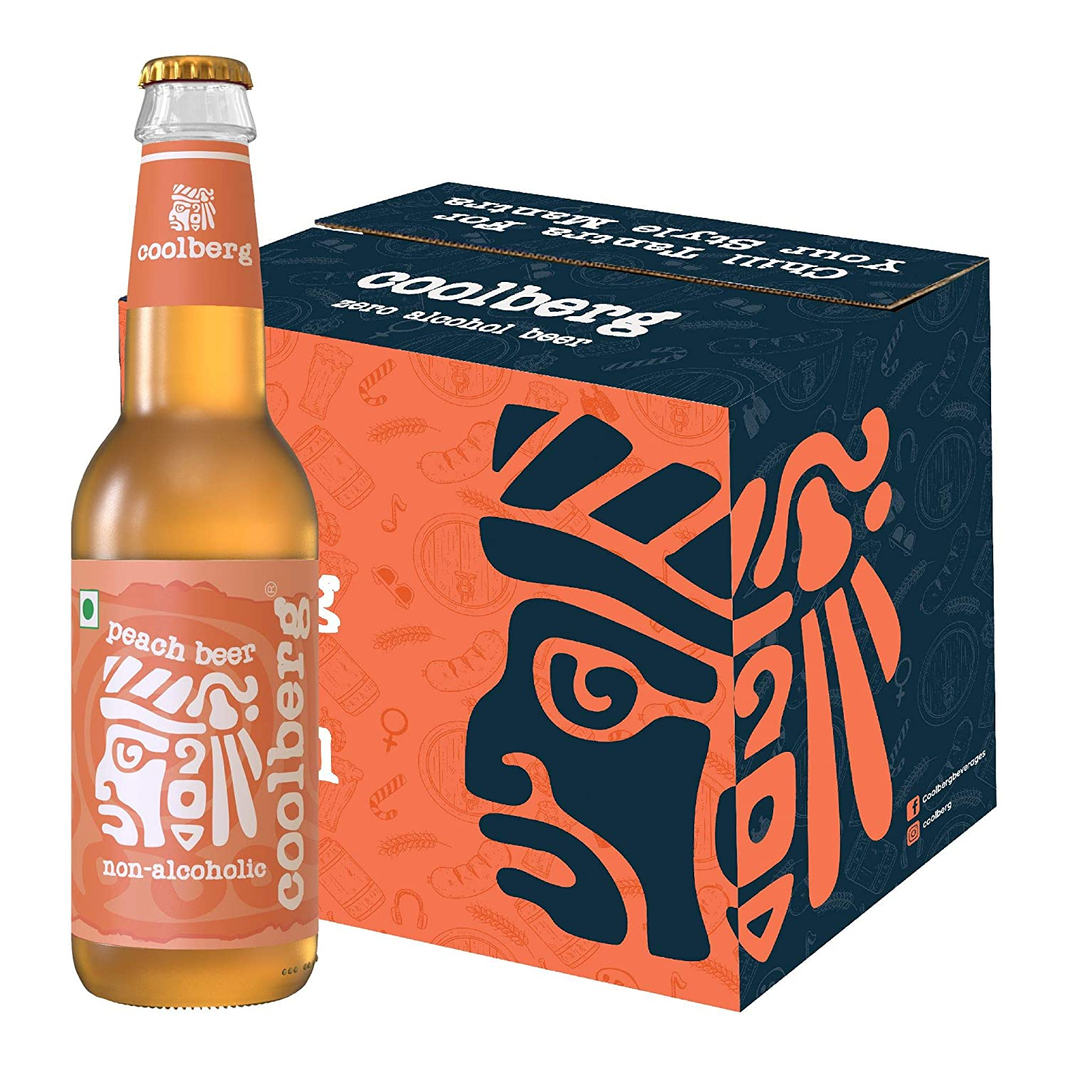 Coolberg Peach Non Alcoholic Beer 330ml Glass Bottle