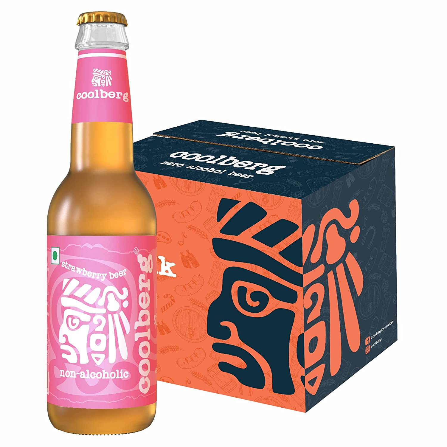 Coolberg Strawberry Non Alcoholic Beer 330ml Glass Bottle