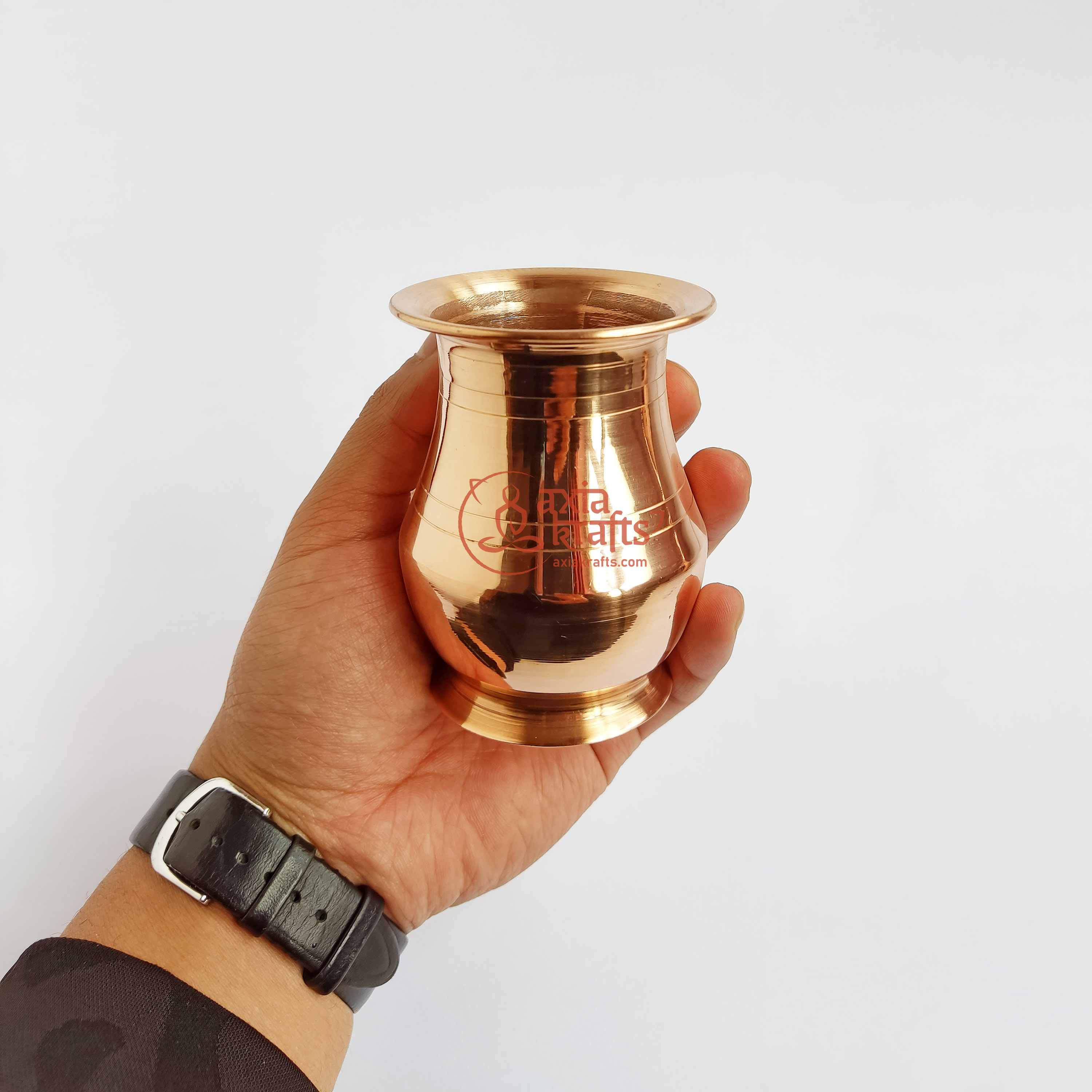 Axia Krafts Copper Amkhora Kalash 3.2 Inches Tama Kalash