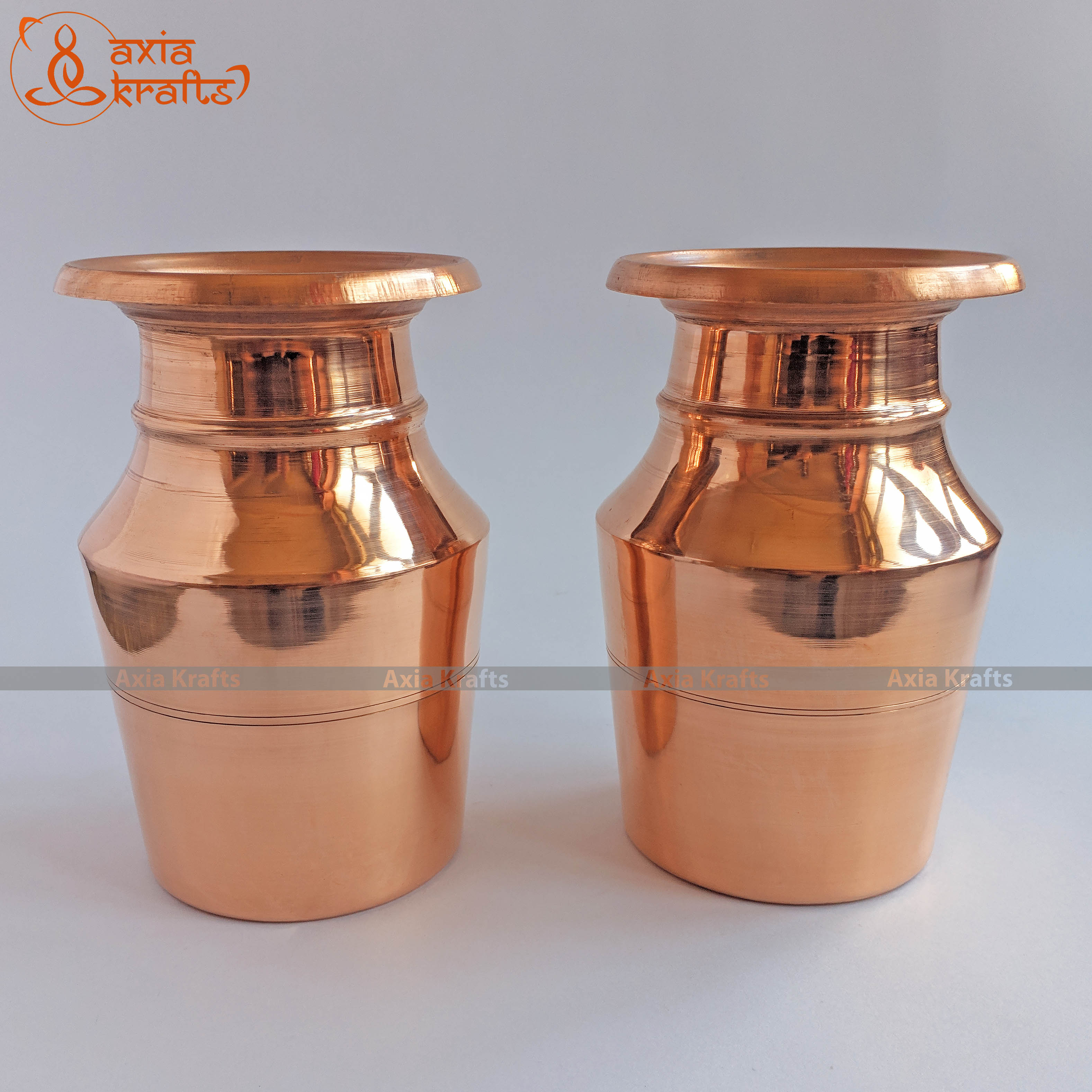 Axia Krafts Copper Ghalcha 5.7 inches jodi | Tama Kalash