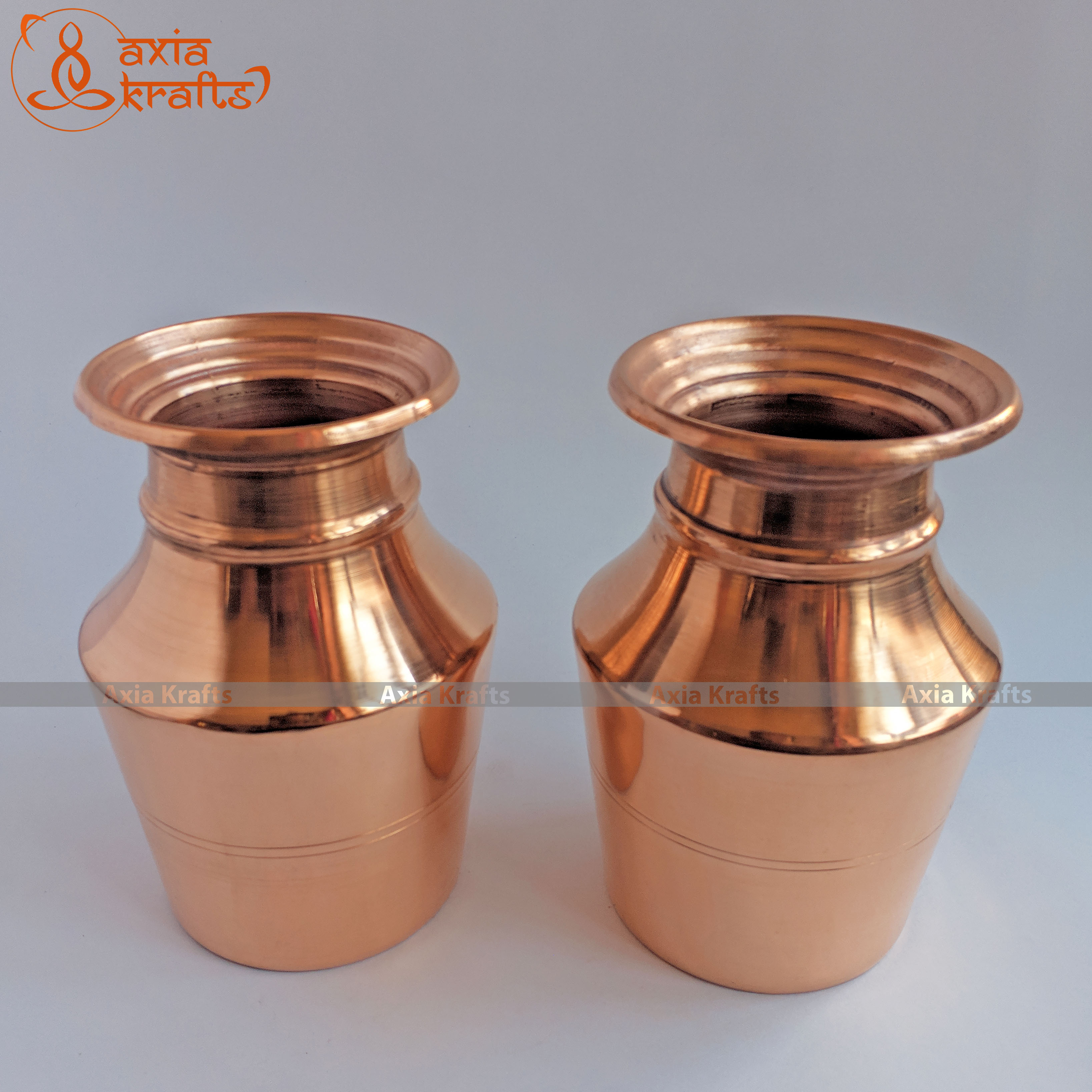 Axia Krafts Copper Ghalcha 6.1 inches Jodi | Tama Kalash