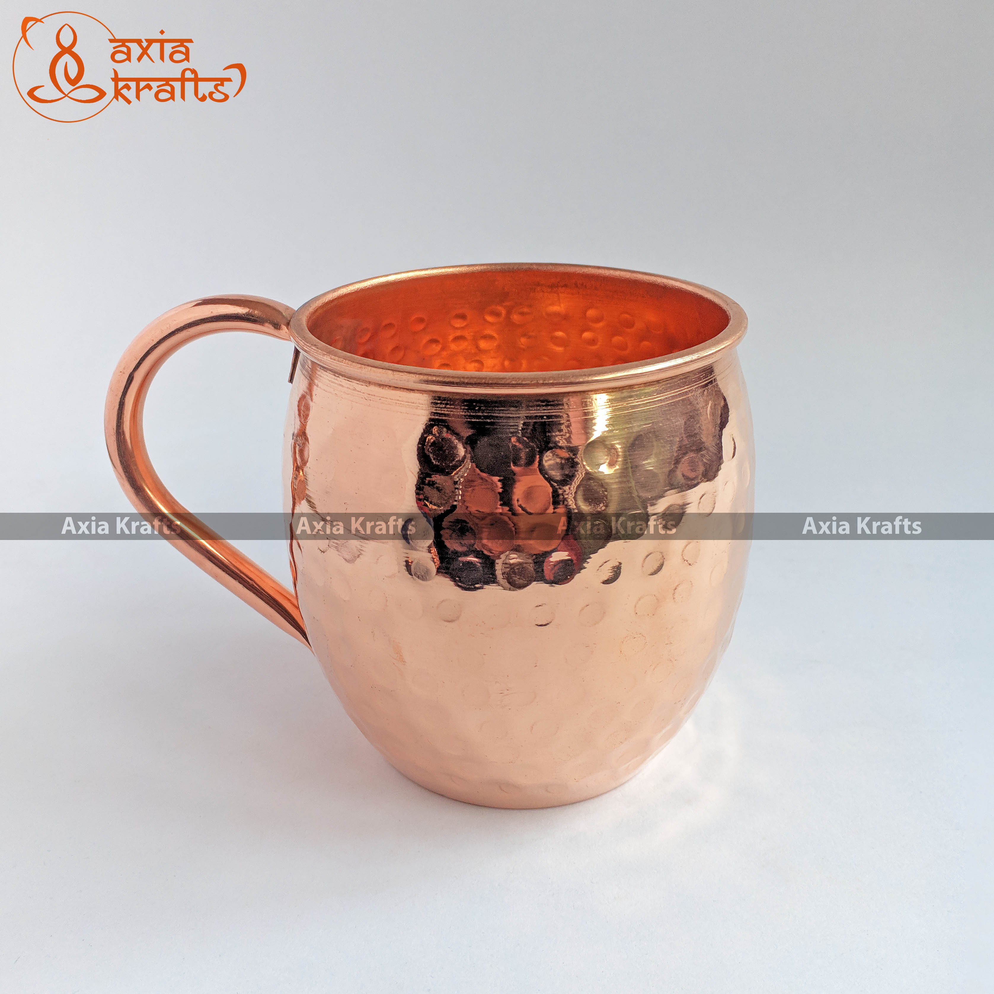 Axia Krafts Copper Mug Hammered 500ml | Copper Mug | Copper Cup