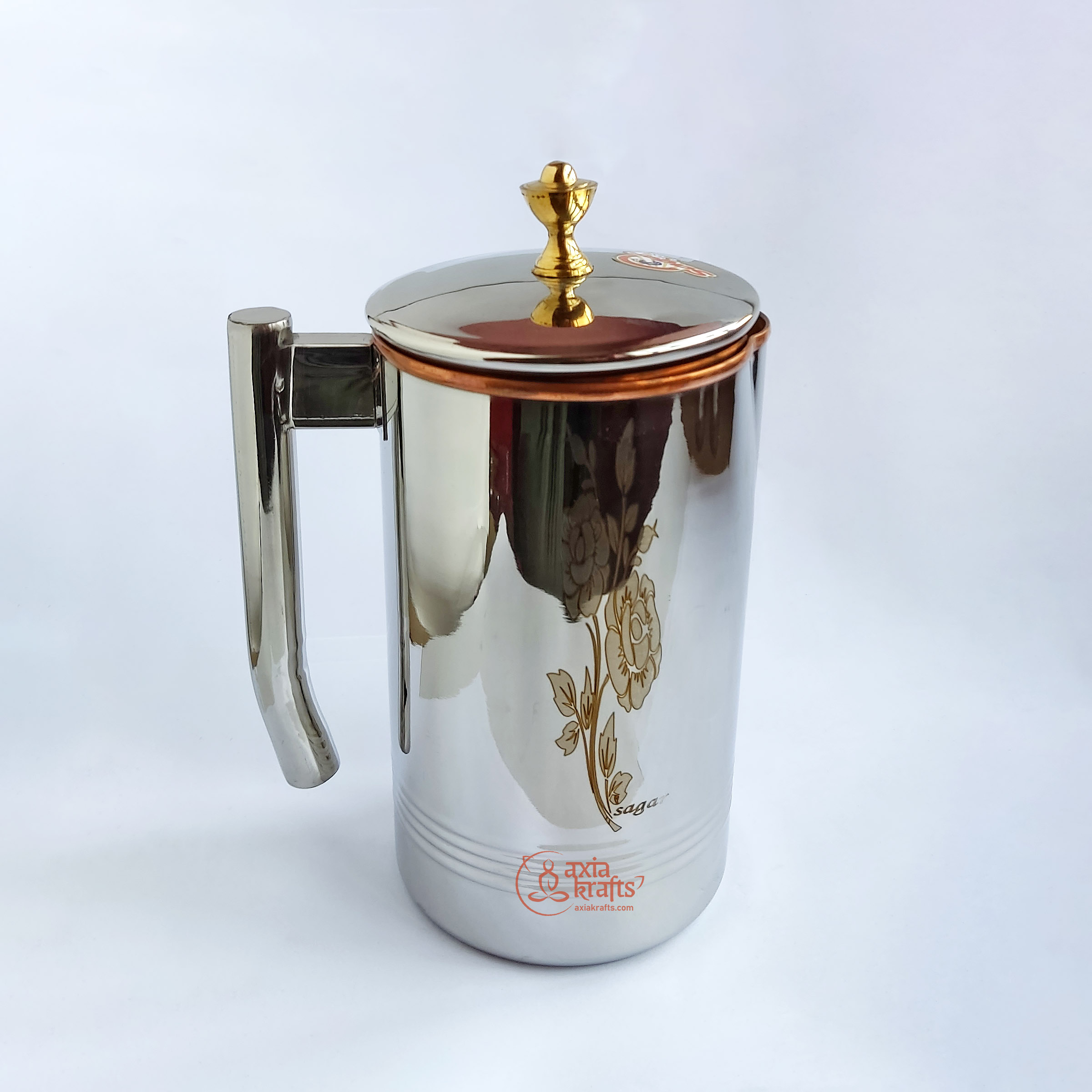 Axia Krafts Copper Steel Water Jug 1.5 Liter