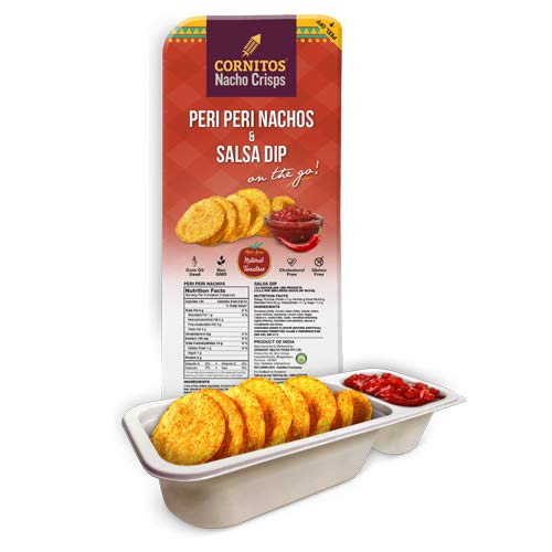Cornitos Nacho Peri Peri with Salsa Dip Tray 70 gm