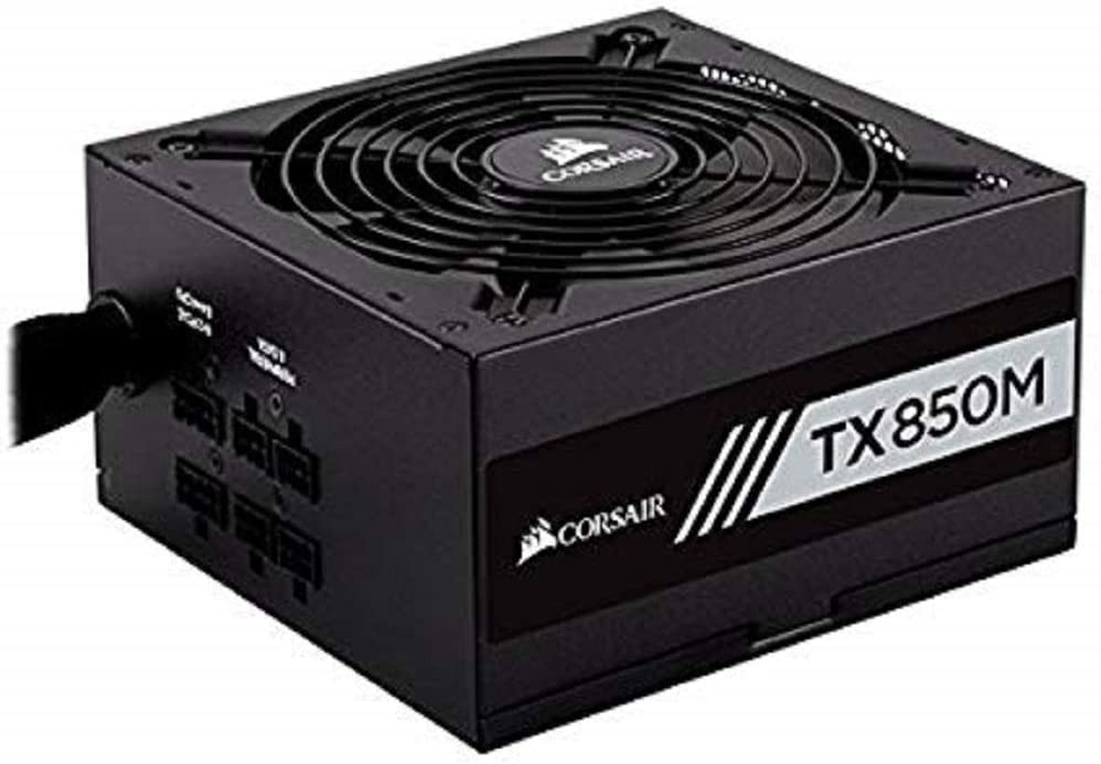 Corsair CP-9020130-UK TXM Series 850 W TX850M ATX/EPS Semi-Modular 80 Plus Gold Power Supply Unit - Black