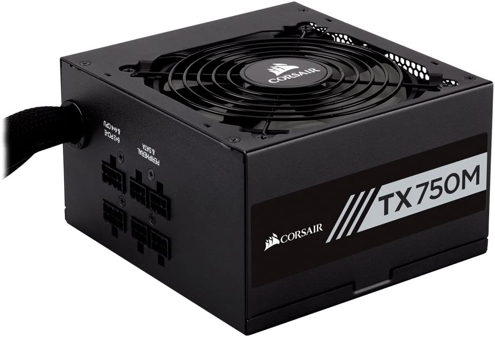 Corsair CP-9020131-UK TXM Series 750 W TX750M ATX/EPS Semi-Modular 80 Plus Gold Power Supply Unit - Black