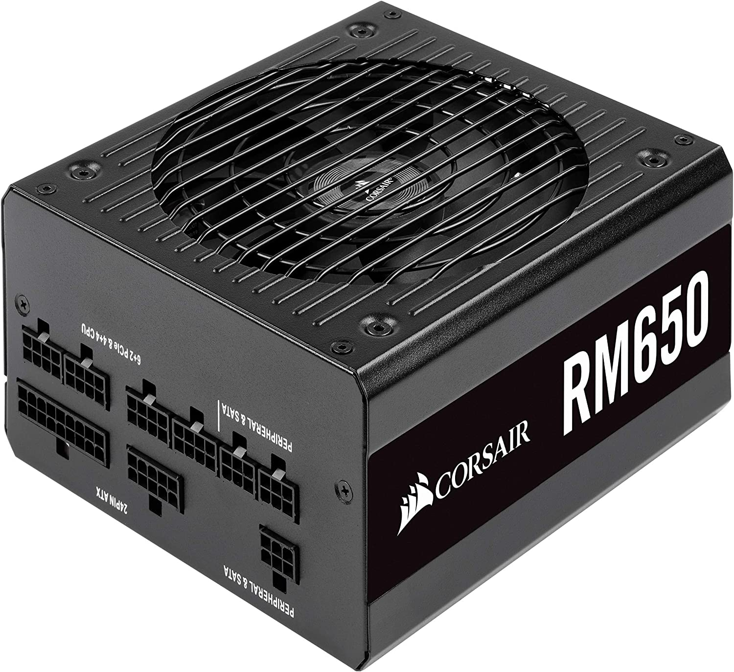 Corsair RM650, RM Series, 80 Plus Gold Certified, 650 W Fully Modular ATX Power Supply - Black