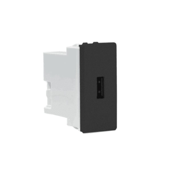 Crabtree Athena USB Data Socket 1M Misty Grey
