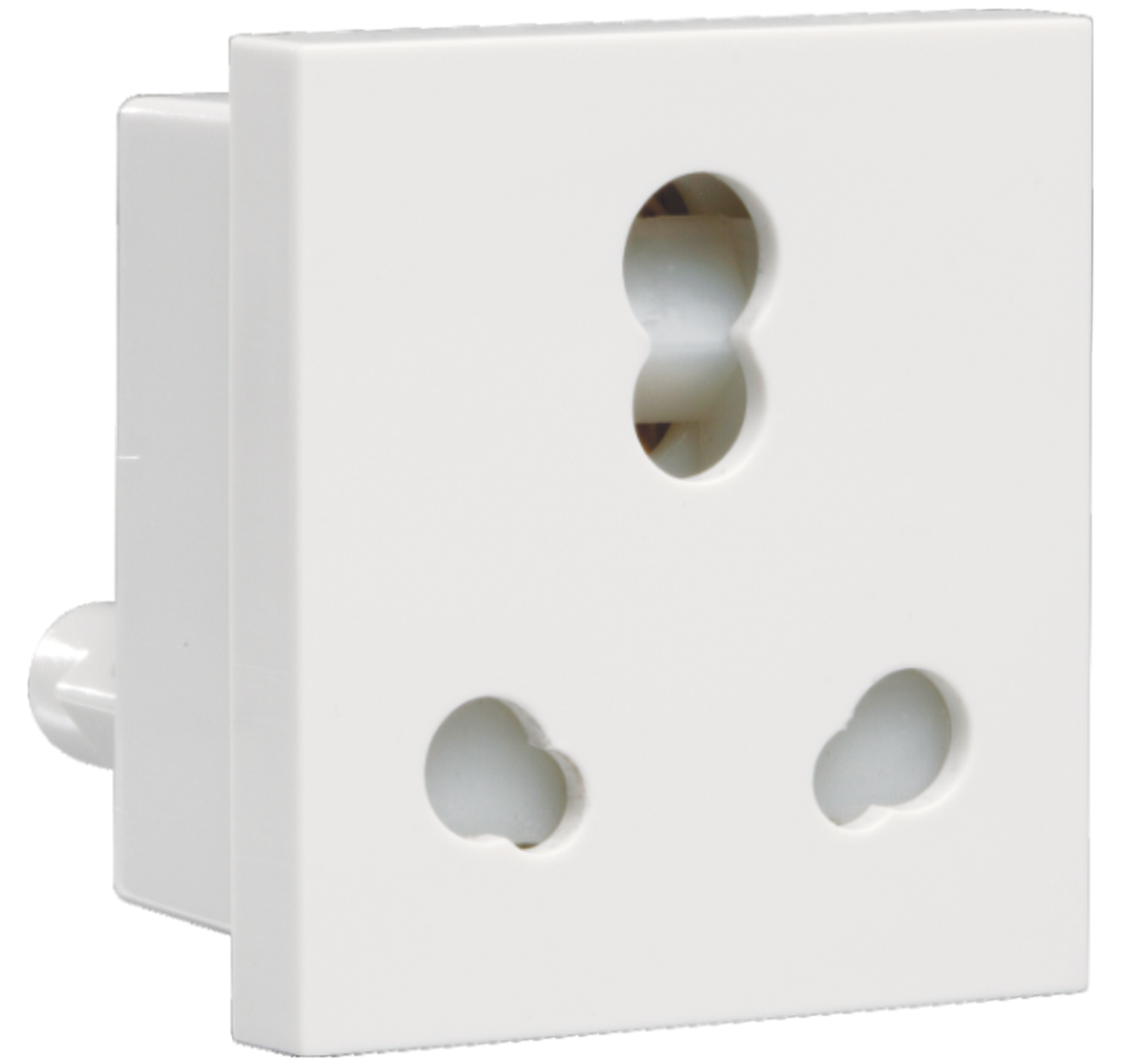 Crabtree Athena 6A/16A 3 Pin Chalk White Shuttered Socket with ISI Marking, ACAKCXW163
