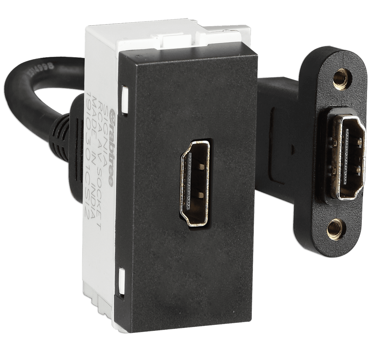 Crabtree Athena HDMI Data Socket 1M Misty Grey