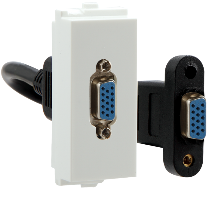 Crabtree Athena 1 M Chalk White VGA Data Socket, ACAKXXW062