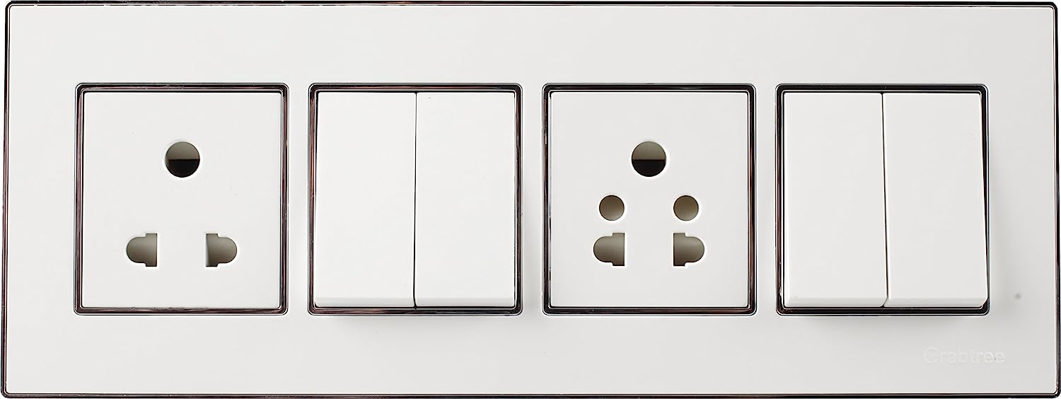 Crabtree Murano Pearl White 8 M (H) PC Cover Plate, ACMPLCWH08