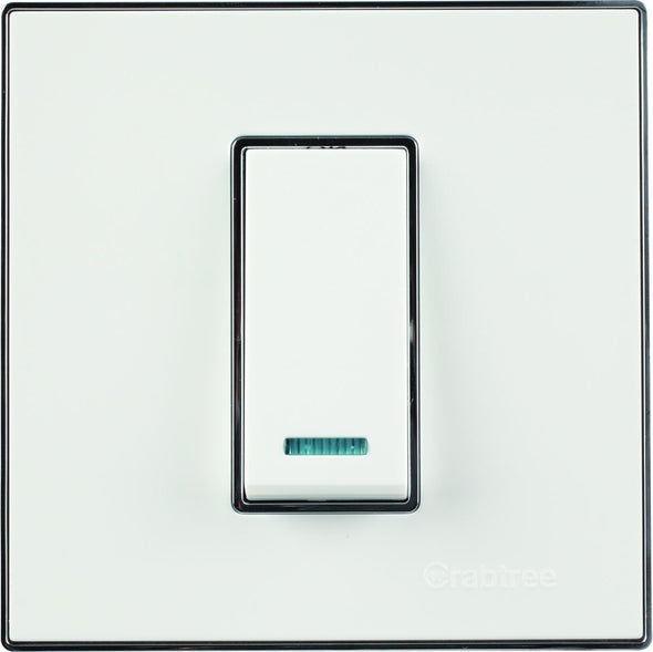 Crabtree Murano 1 M Cover Plate-Pearl White ACMPLCWV01