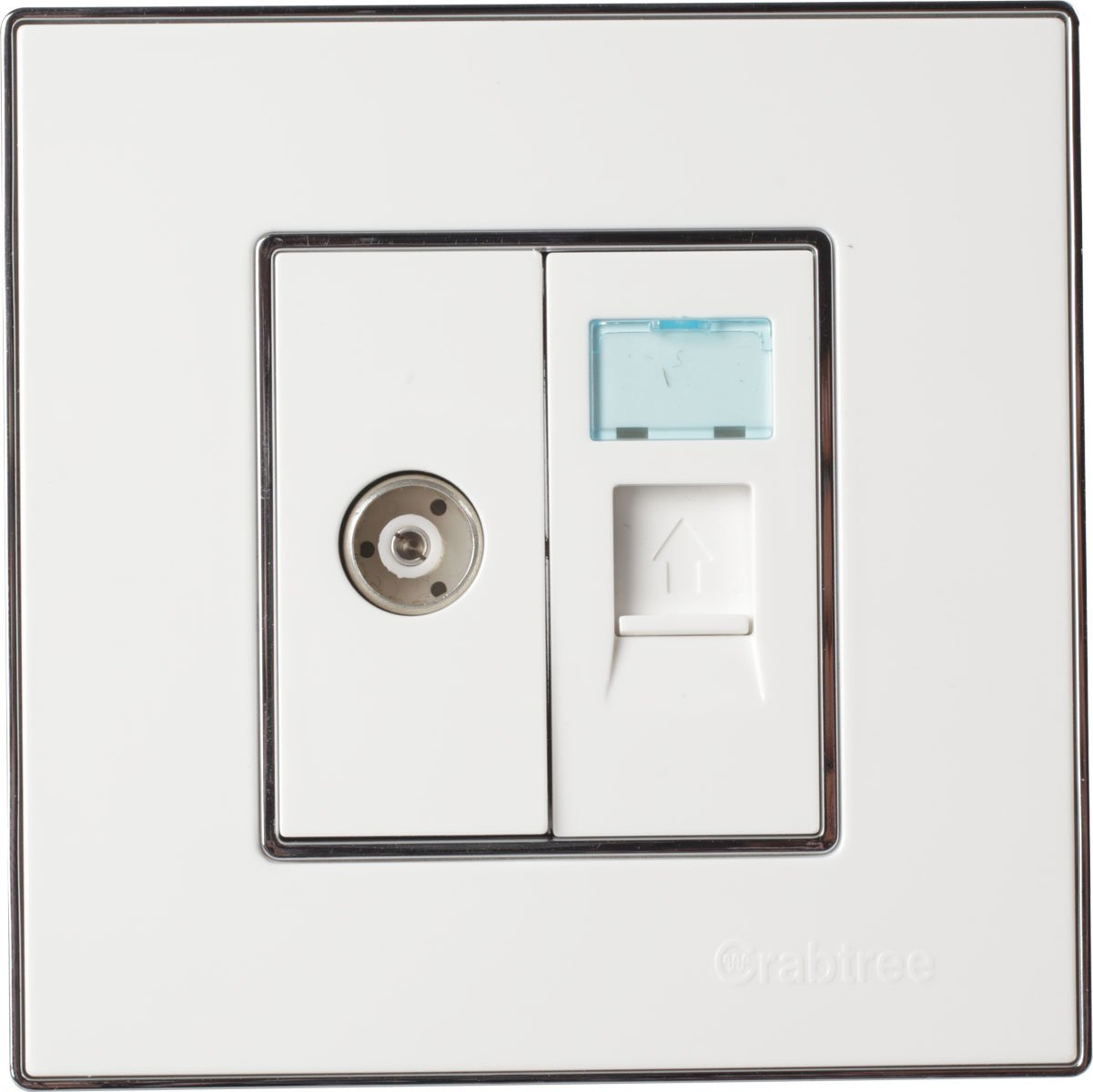 Crabtree ACMPLCWV02 Murano2 Module Cover Plate (Pearl White)