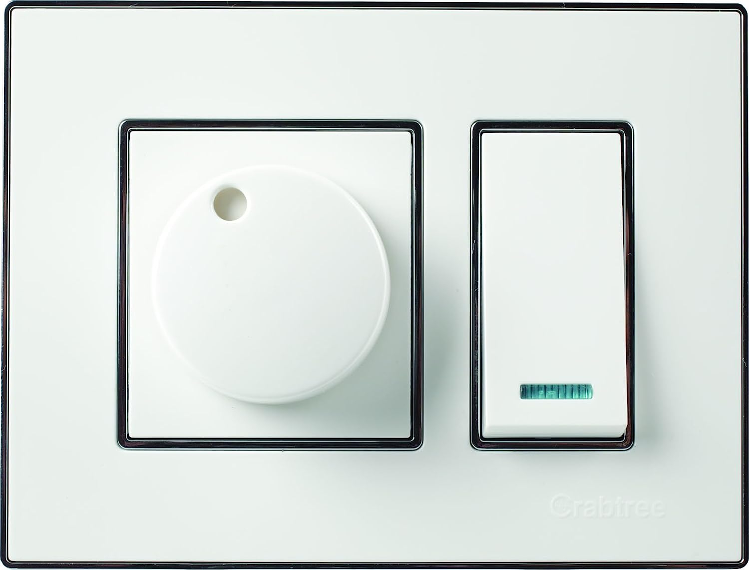 Crabtree ACMPLCWV03 Murano3 Module Cover Plate (Pearl White)