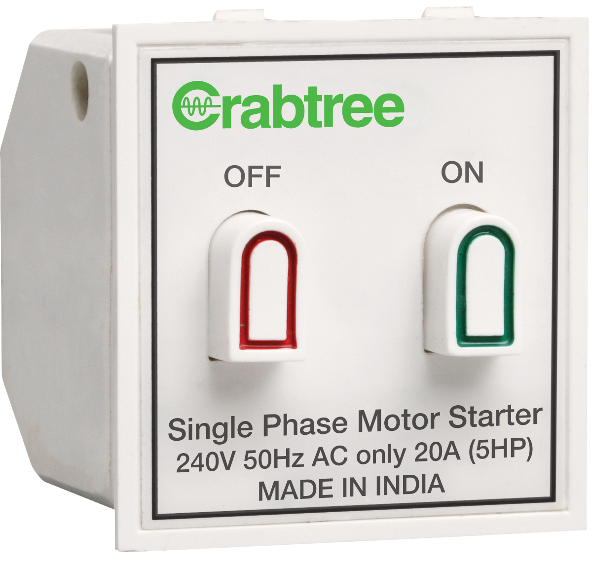 Crabtree Thames 20 A Motor Starter Switch, ACTSMXW201
