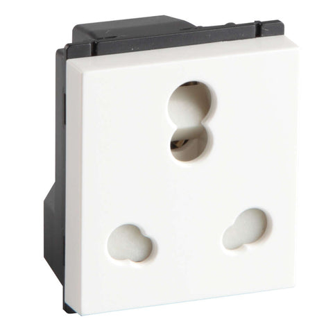Crabtree Murano 16A White Socket with Heavy Duty Shutter, ACUKCXW253