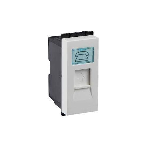 Crabtree Murano White RJ 11 Socket, ACUKNWW111