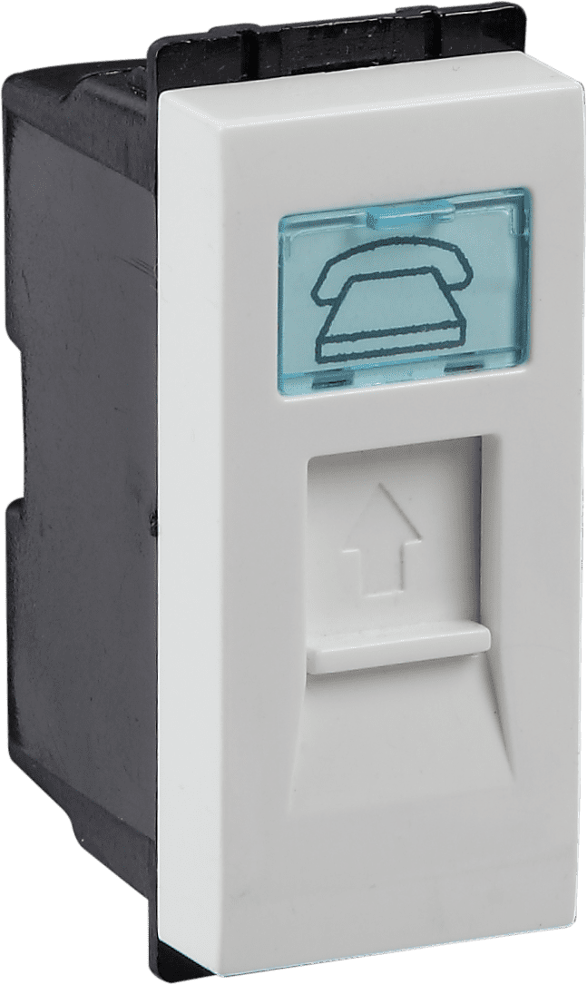 Crabtree Murano White RJ 45 Socket, ACUKNWW451