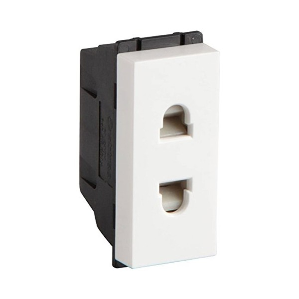 Crabtree Murano 6 A 2 Pin White Socket, ACUKXXW062