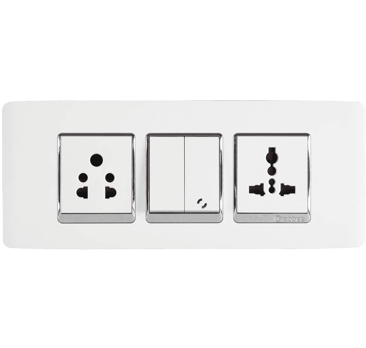 Crabtree Murano 6 Module Ducor White PC Modular Combined Plate, ACUPLCWV06