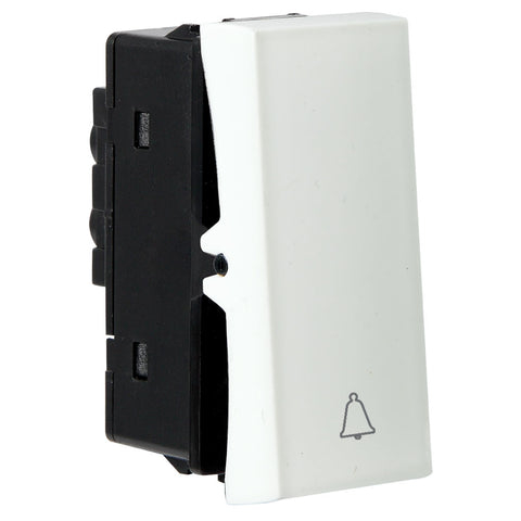 Crabtree Murano 10A White Super Soft Bell Push Switch, ACUSBXW101