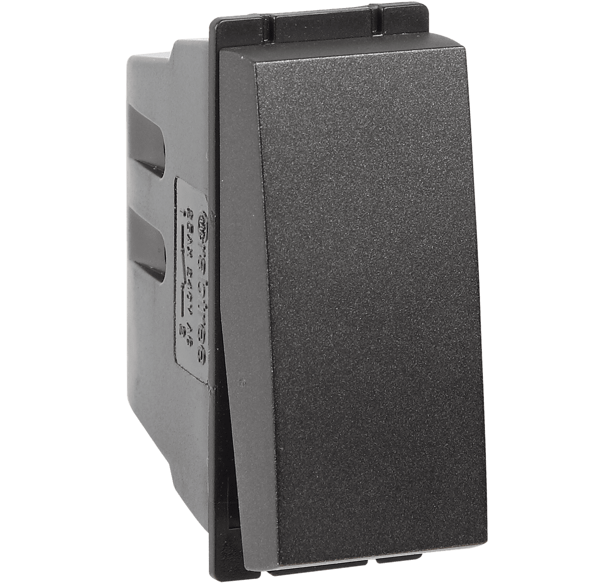 Crabtree Murano 10A 1 Way Grey Super Soft Switch with Indicator, ACUSXIB101