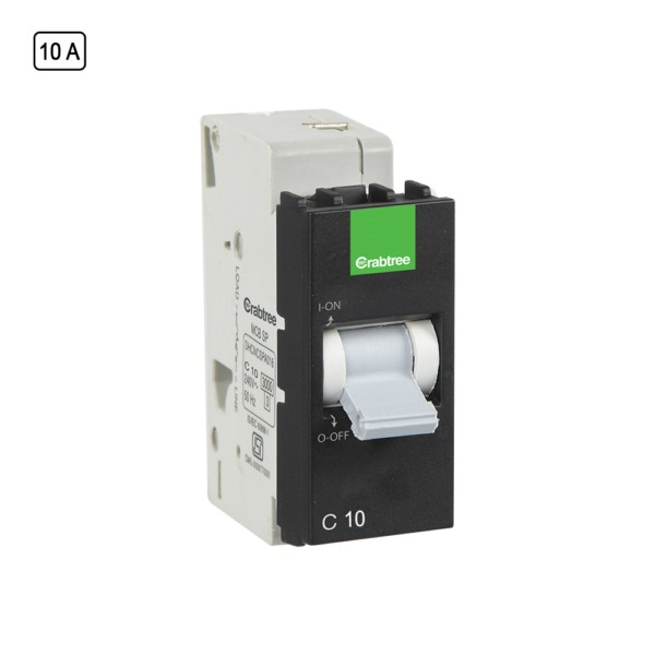 Crabtree Athena Mini MCB 10A 1P C-Curve, DCANCSPA01000MR