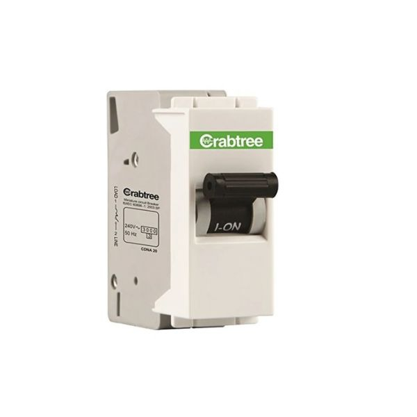 Crabtree Murano 20 A SP C MINI White MCB, DCRNCSPA020