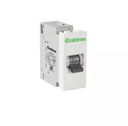 Crabtree Murano 32A Single Pole C Curve White Mini MCB, DCRNCSPA032