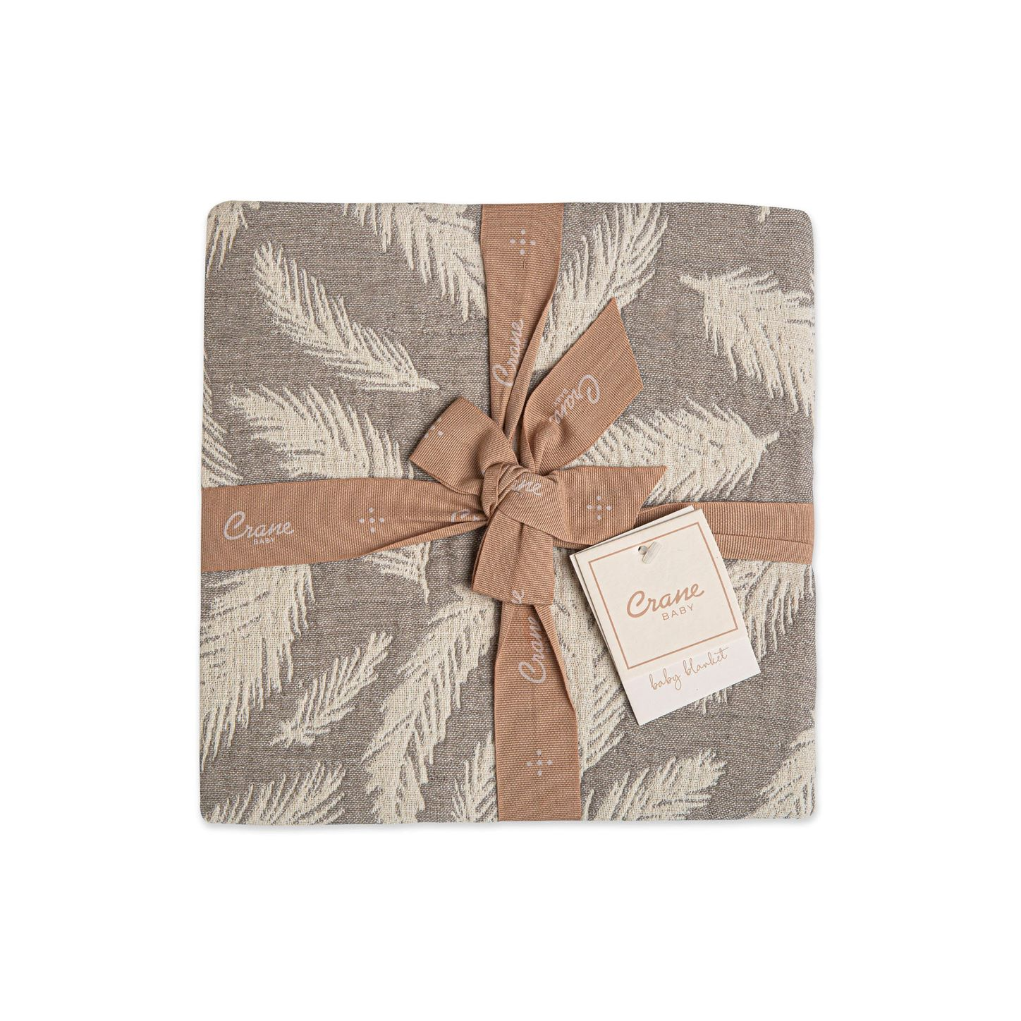 Crane BC-110BL-1 Jacquard Blanket Grey Feather