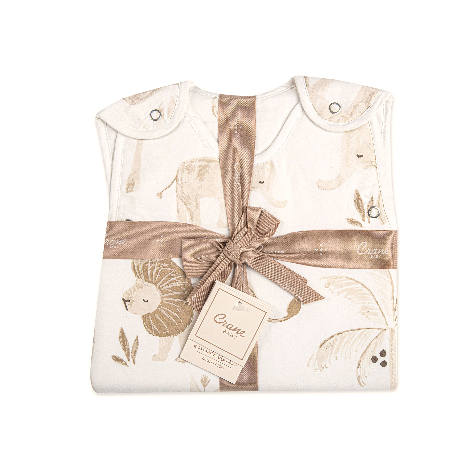 Crane BC-120WB Kendi Wearable Blanket 0-9mo - Cotton Sateen Kendi Print