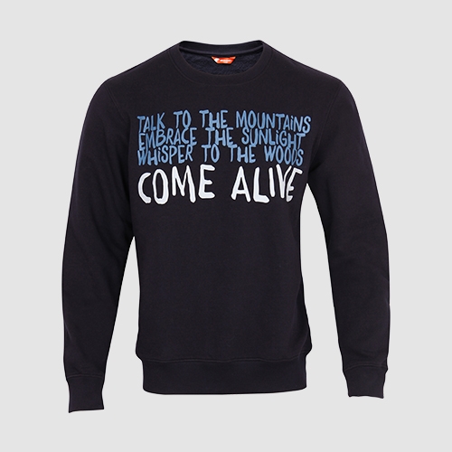 Wildcraft Men's Crew Pullover for Winter-Dark Navy-L