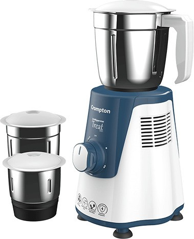 Crompton TREAT 500 Life Essential series 500 Mixer Grinder (3 Jars, blue white)