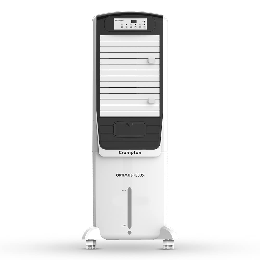 Crompton Optimus Neo 35i Tower Cooler - 35L, White and Black