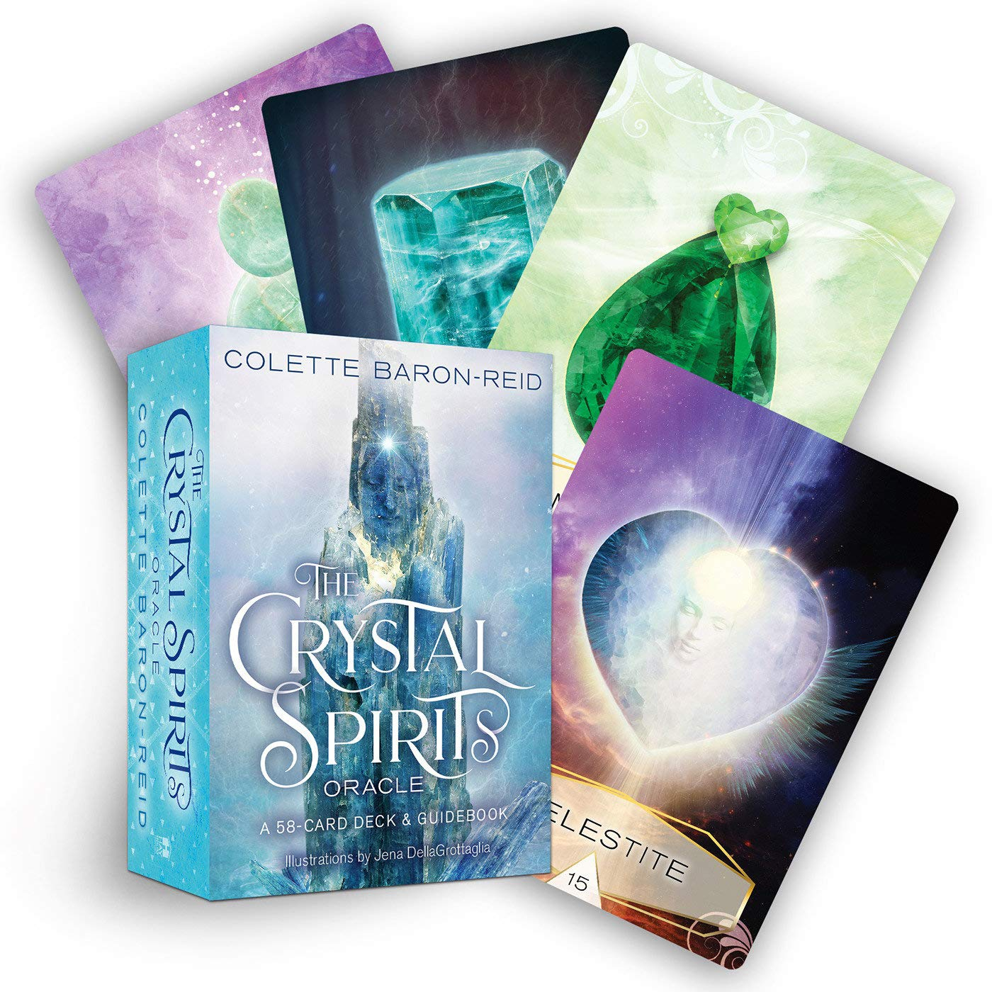 The Crystal Spirits Oracle: A 58-Card Deck and Guidebook Cards by Colette Baron-Reid  