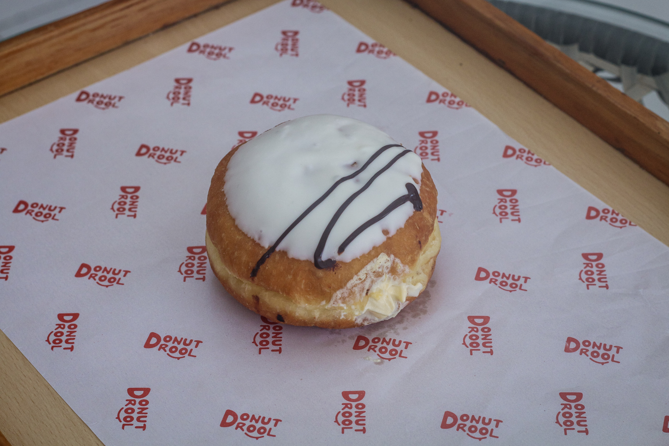 Custard Bomboloni doughnut by Donut Drool