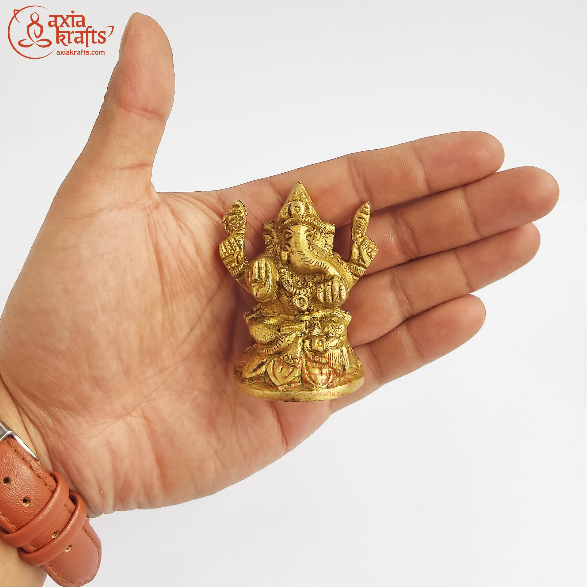 Axia Krafts Cute Ganesh 5.5Cms | Statue | Pooja Item