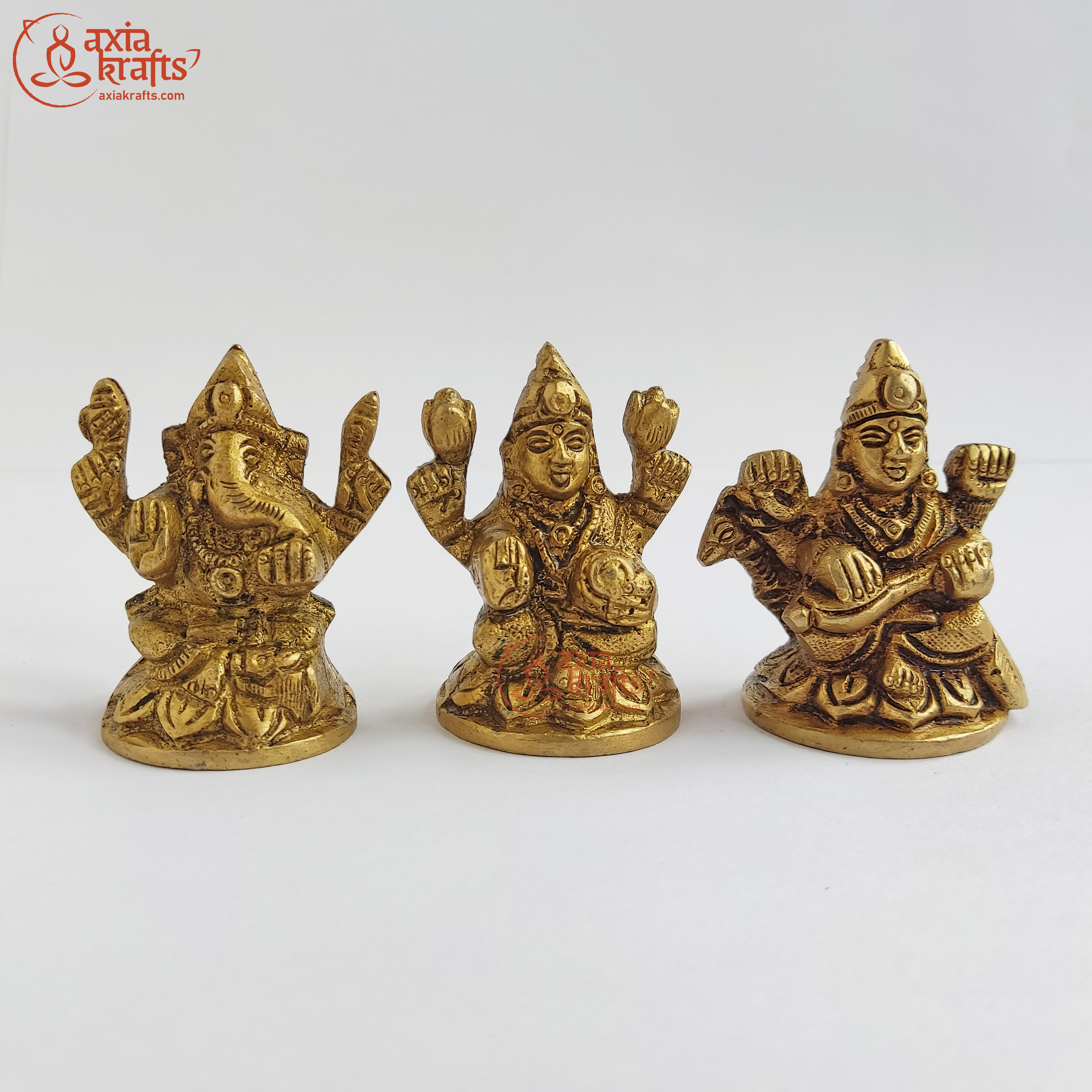 Axia Krafts Cute Ganesh Laxmi Saraswati 5.5Cms | Statue | | Pooja item
